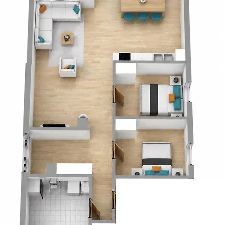 Lejlighed Spacious Aurora Apartment, King Beds Tromsø